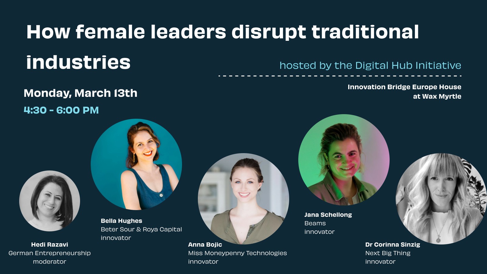 How female leaders disrupt traditional industries Event Page